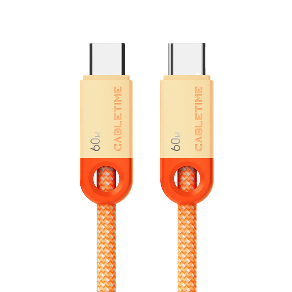 Cable USB-C a USB-C CABLETIME CUP5H 1m 60W - Conexión rápida y duradera para tus dispositivos