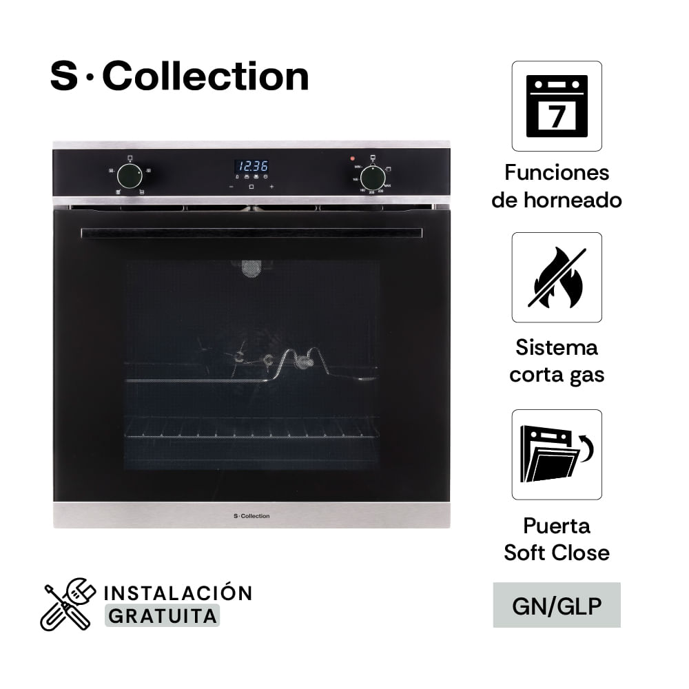Horno Empotrable a Gas 70L S-Collection Full Touch