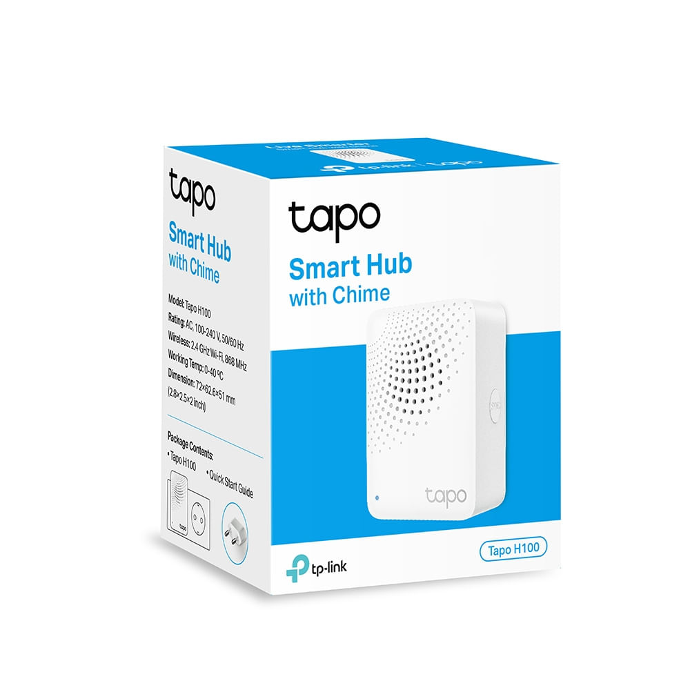 Tapo H100 Hub inteligente inalámbrico con timbre - Conectividad Wi-Fi 2.4 GHz y 868 MHz