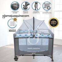 Cuna Corral NELA Multi Blue con Colchón
