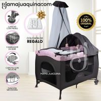 Cuna Corral Mecedora SALLY CUTE Light Pink con Colchón