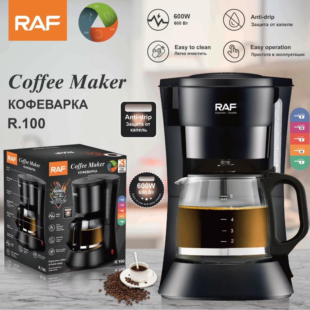 CAFETERA SEMIAUTOMÁTICA 600ML JARRA ANTIGOTEO 600W RAF R.100