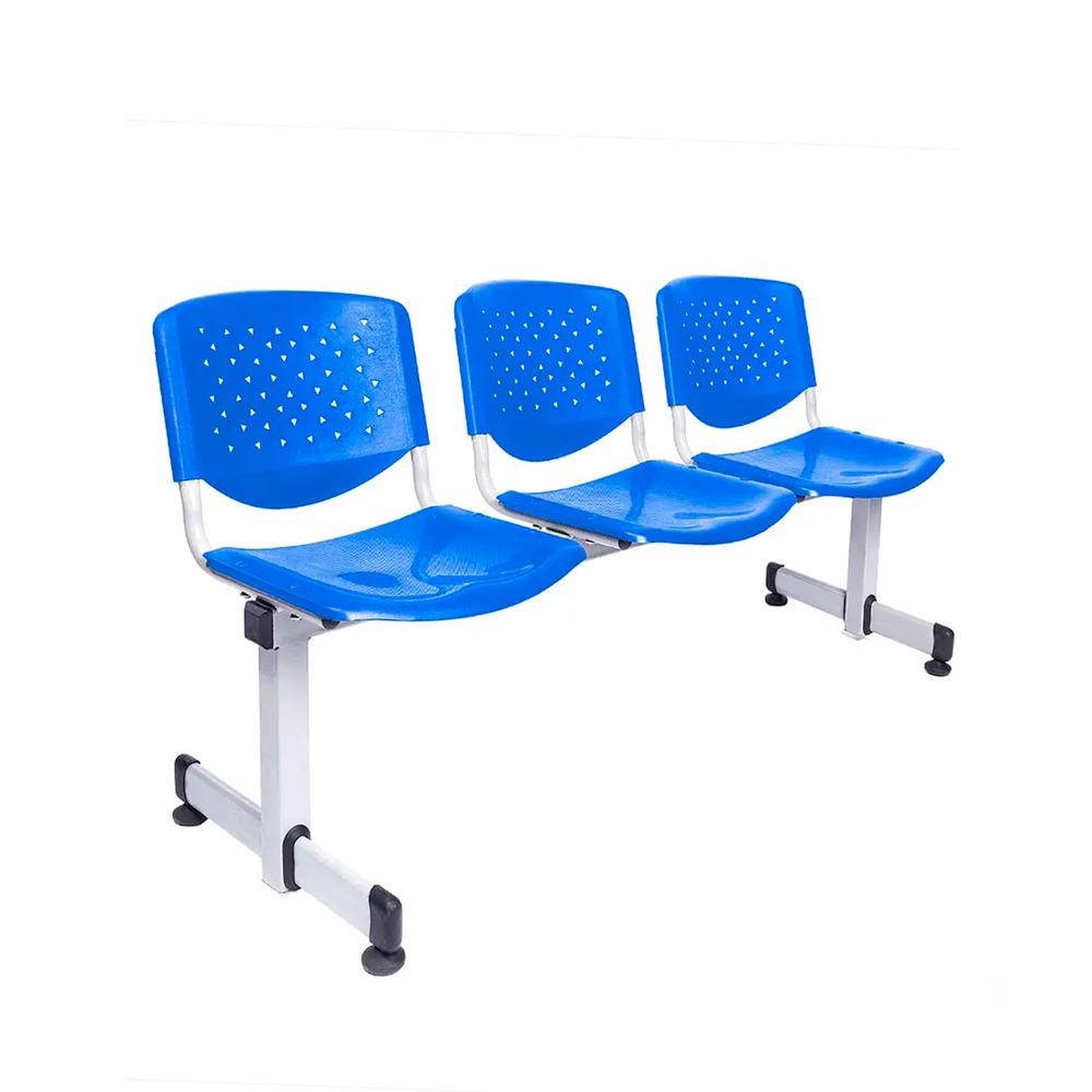 Tandem De Espera Prisma Ve Azul 3 Asientos Eg Althea Confort