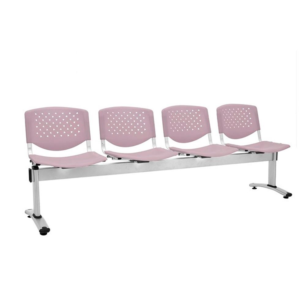 Tandem De Espera Prisma Gris 4 Asientos Estructura Gris Althea Confort