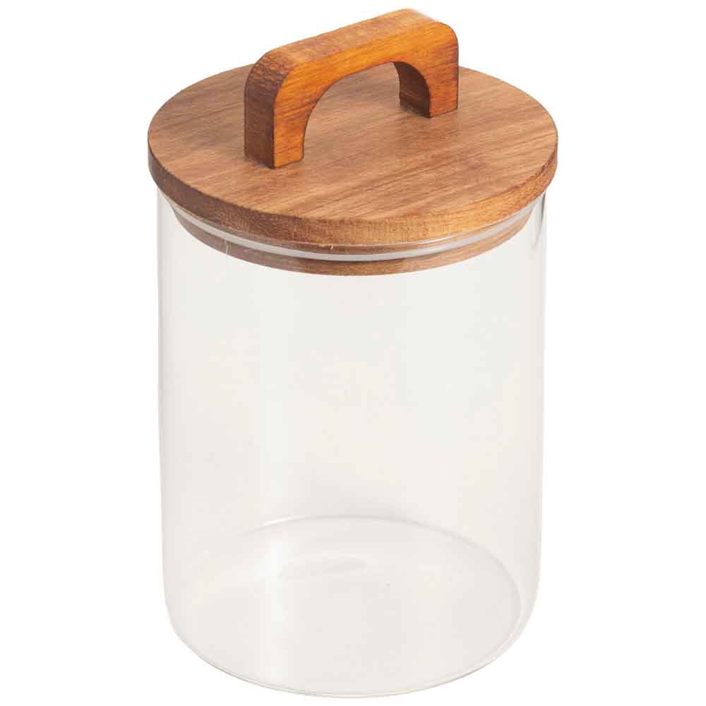 Canister Vidrio DECO HOME 850ml Tapa Madera