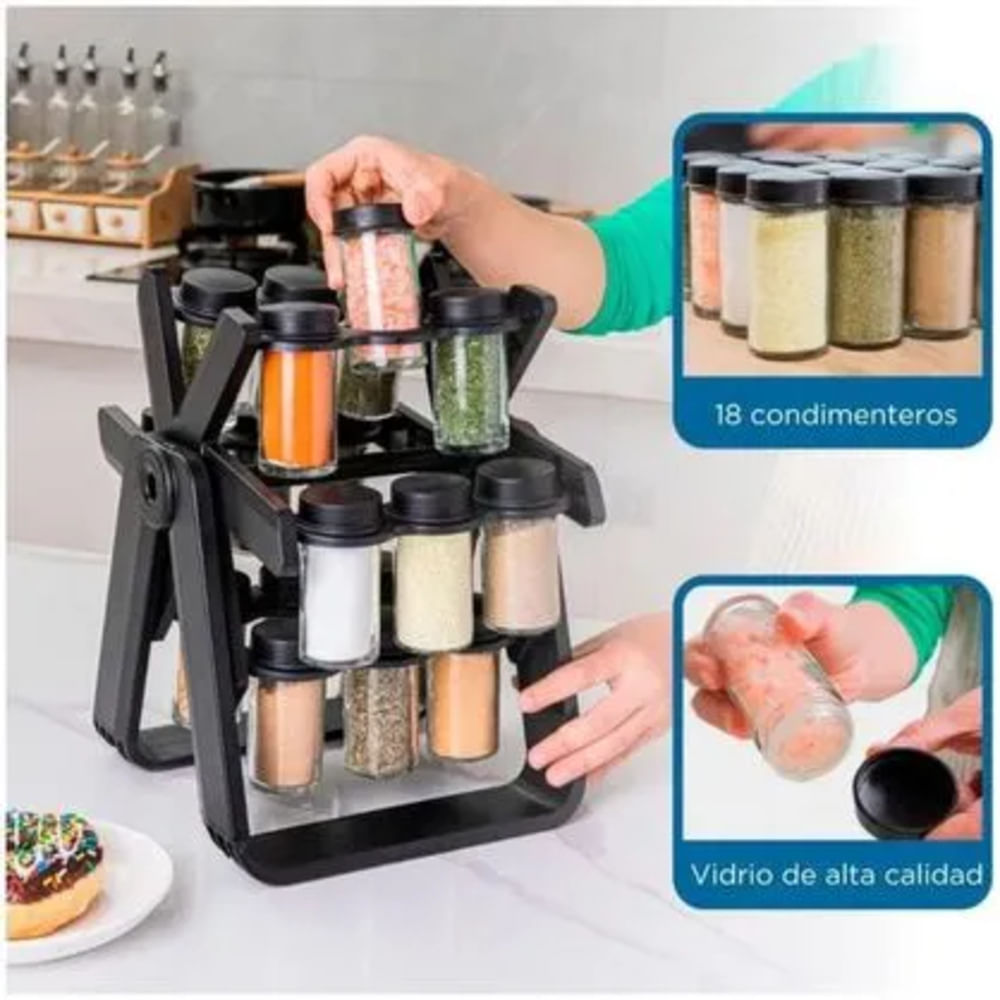 Condimentero Giratorio 360 de 18 frascos