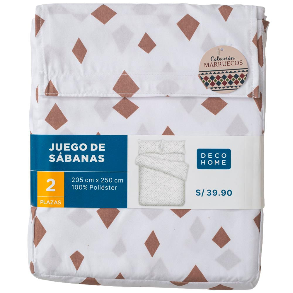 Juego de Sábanas 2 Plazas Marruecos Home DECO HOME