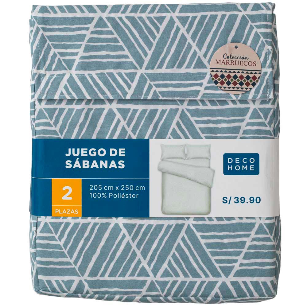Juego de Sábanas 2 Plazas Marruecos Home DECO HOME