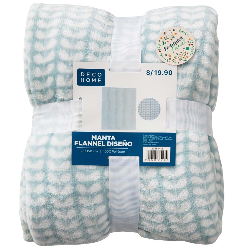 Manta Flannel Bouquet Floral DECO HOME (Modelos Aleatorios)