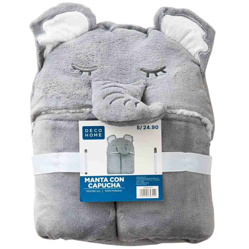 Manta con Capucha Boy Elefante DECO HOME