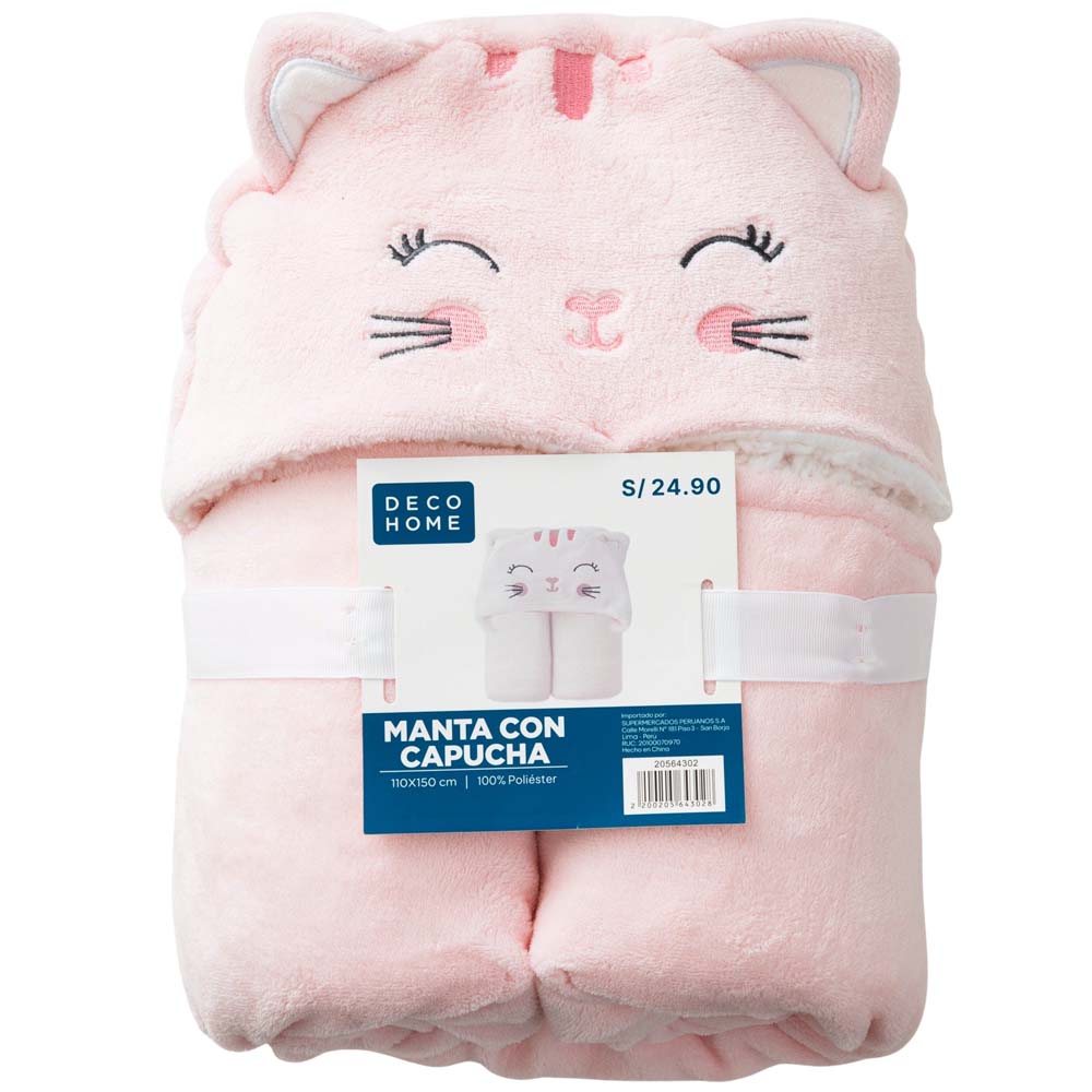 Manta con Capucha Girl DECO HOME