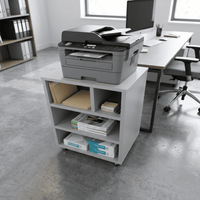 Mueble Auxiliar para impresora de melamina gris