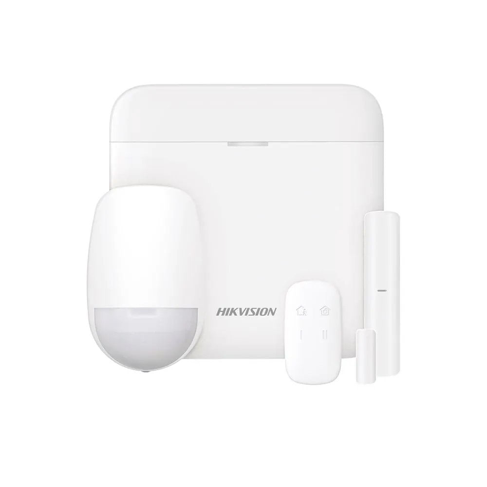 Kit de Alarma HIKVISION AX Pro: Sistema 3G/4G, 48 Zonas, Incluye Panel, PIR, Magnético y Pulsador