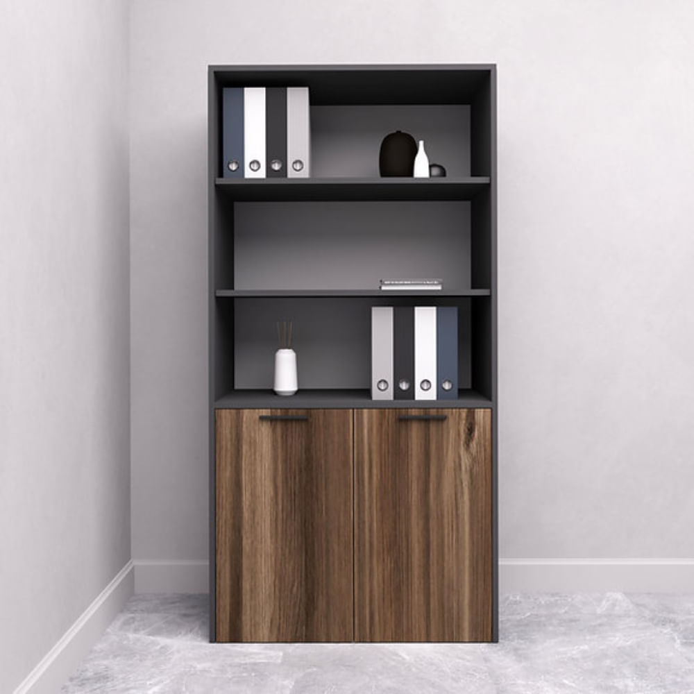 Estante Renato 4 Repisas Negro y Gales | Masiva Home