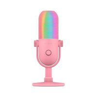 Microfono Gamer Razer Seiren V3 Chroma Usb Streaming Supercardioide CN Sensor Touch Silent Quartz