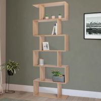 Estante Librero Honey 6 Repisas Marron| Masiva Home
