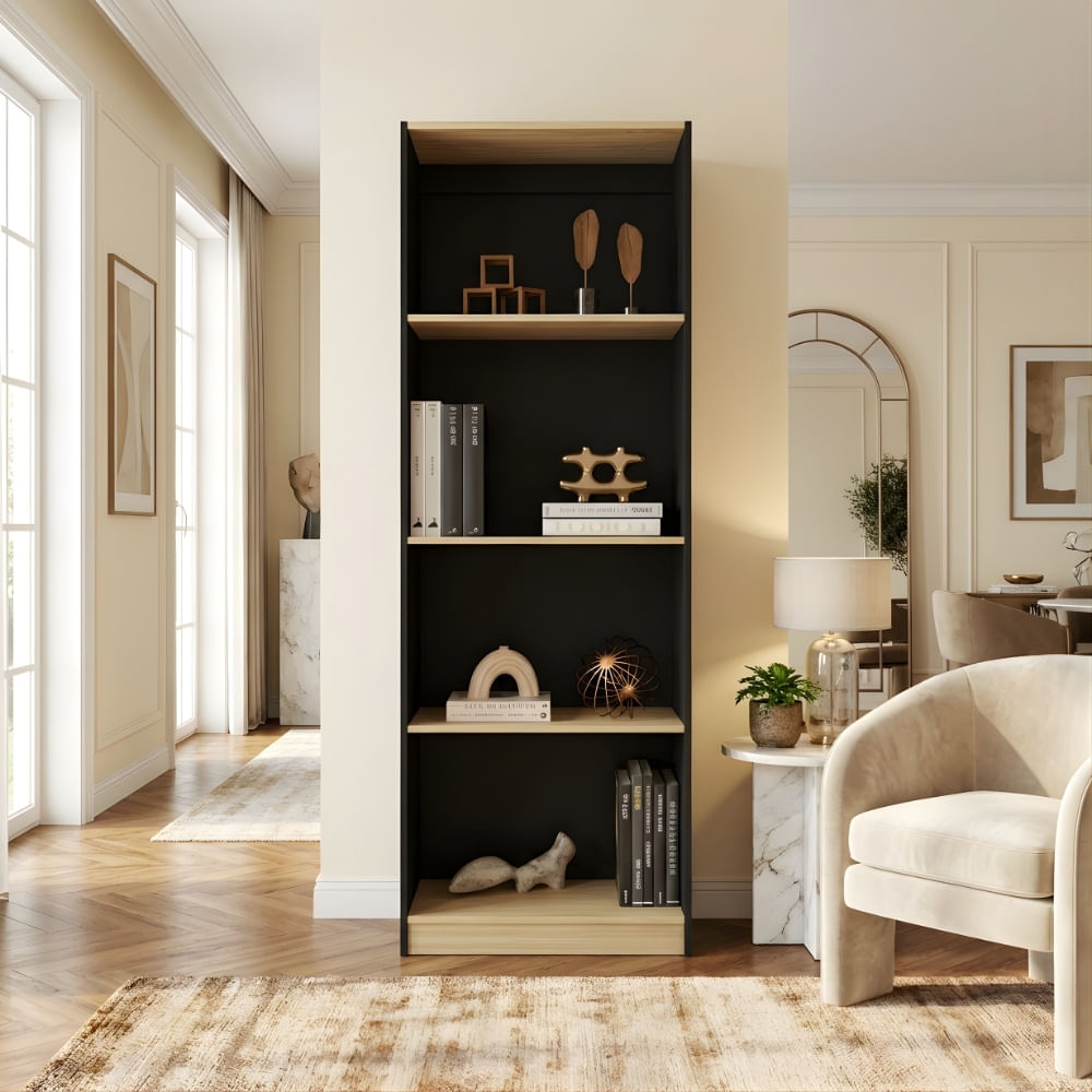 Estante Ivanna 4 Niveles Negro y Marron | Masiva Home