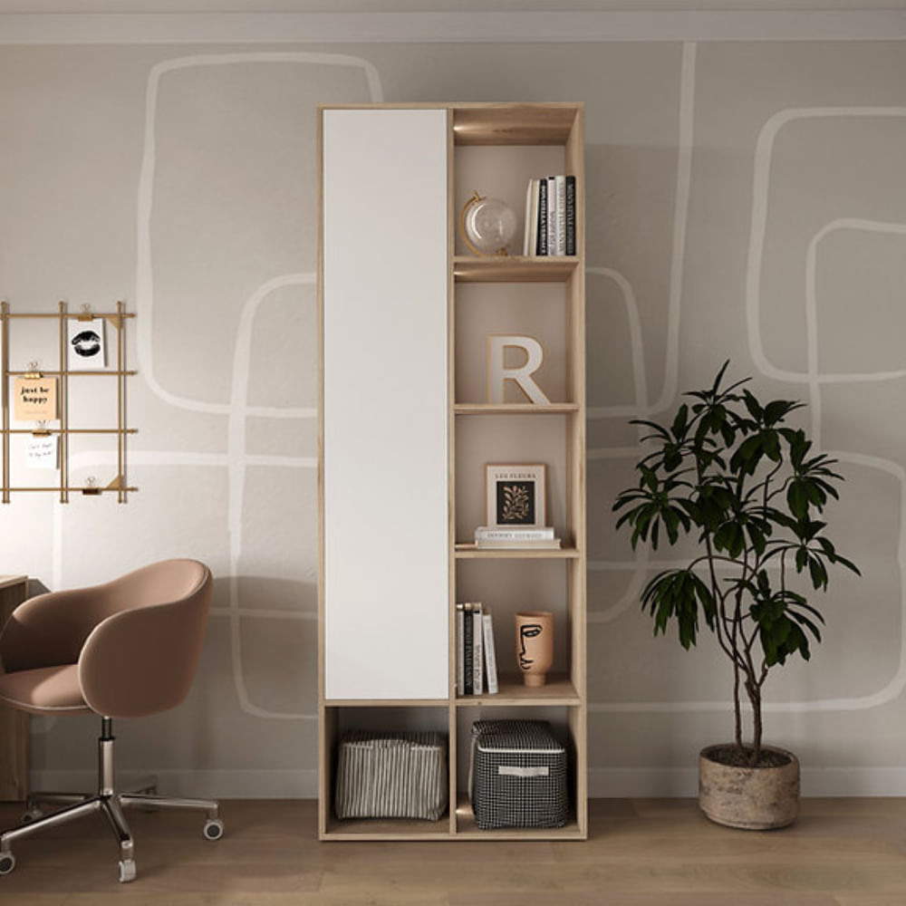 Estante Arden 6 Repisas Marron y Blanco | Masiva Home