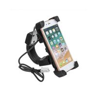 Sujetador y cargador de celular para moto