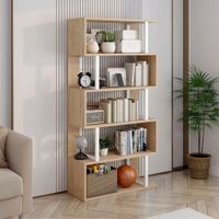 Estante Librero Layla 5 Niveles Marron | Masiva Home