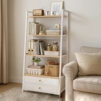 Estante Industrial Lucia 5 Blanco y Marron | Masiva Home