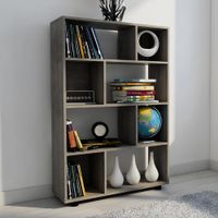 Estante Librero Jodie 4 Niveles Gris | Masiva Home