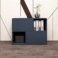 Estante Kiara 2 puertas Azul Acero | Masiva Home