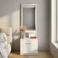 Estante Tocador con espejo Amiko Blanco - Masiva Home