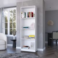 Estante Librero Kristen 4 Niveles Blanco | Masiva Home
