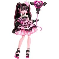 MUÑECA MONSTER HIGH DRACULAURA VESTIDO ROSA