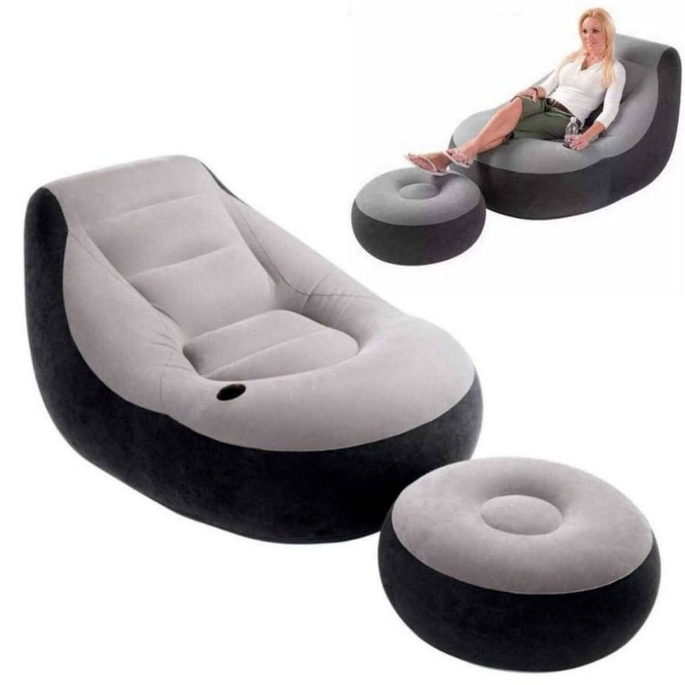 Sofa sillón inflable posa pies posa vasos