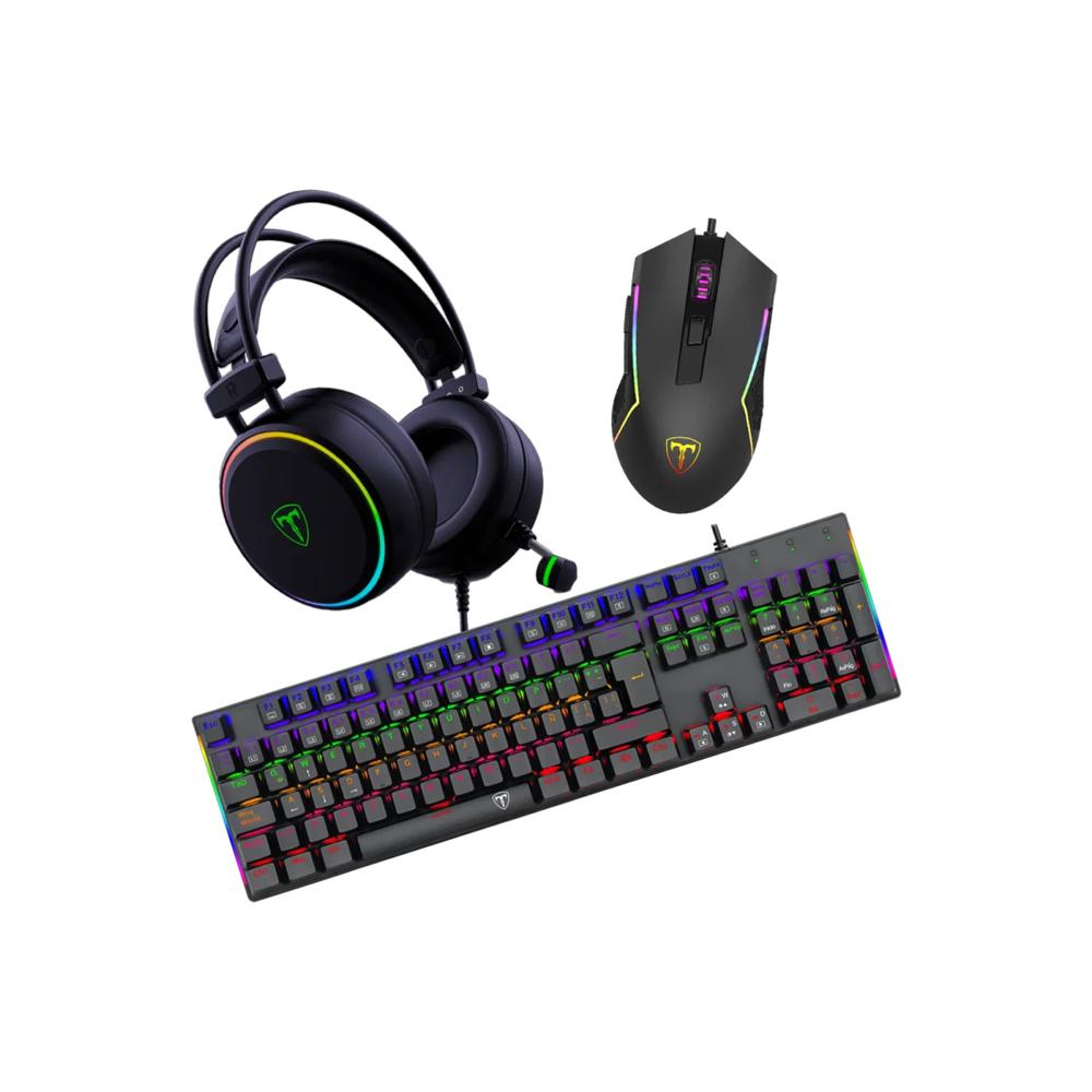 Kit Gamer T-Dagger 3 en 1 Teclado Trident + Audífonos Sona + Mouse Naxos
