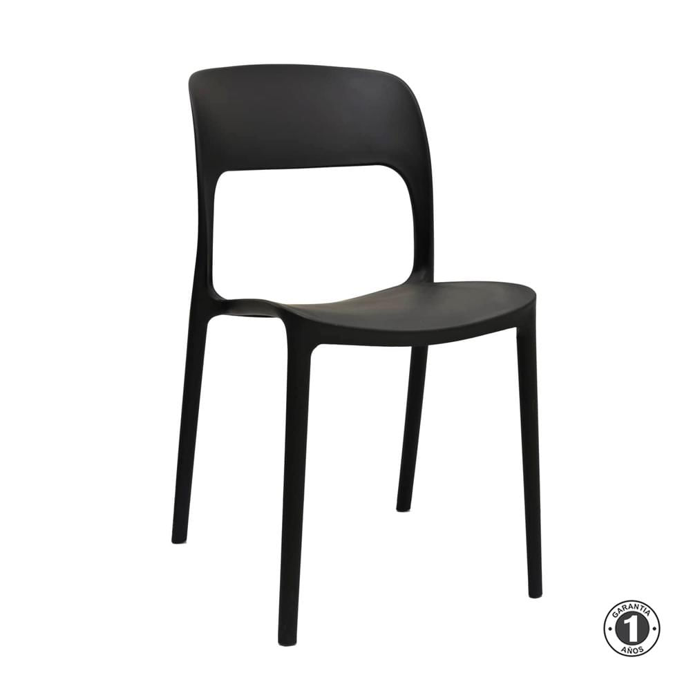 Silla Fija De Comedor Obi Negro Althea Confort