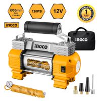 Compresora de Aire 2 Pistones Ingco AAC2508 Inflador 120 PSI 45 l/min 18A Portátil