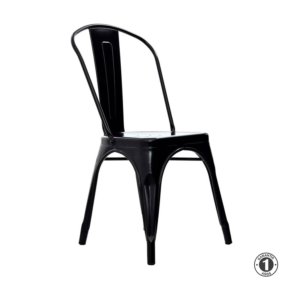 Silla Fija De Comedor Terek Negro Althea Confort