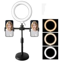 Soporte de Mesa Escritorio para Celular Aro LED