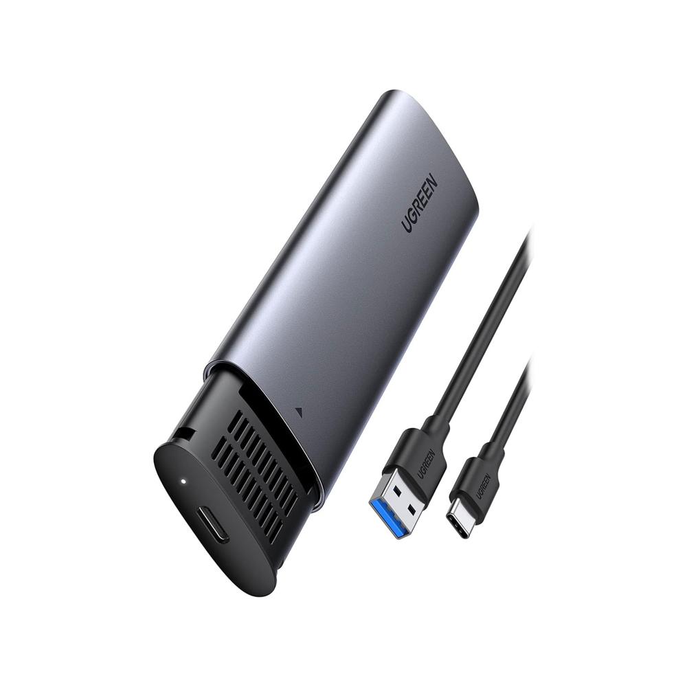 Carcasa Ugreen USB-C para SSD M.2 NGFF con Cable USB-A a USB-C 50cm 10903