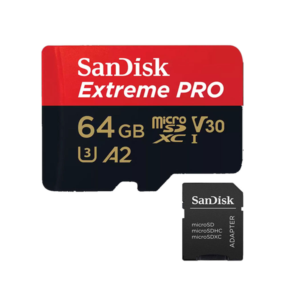 Memoria micro SD Sandisk 64GB Extreme Pro - R200mb - W90mb