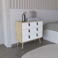 Cómoda Huna - Macadamia / Blanco Mqz