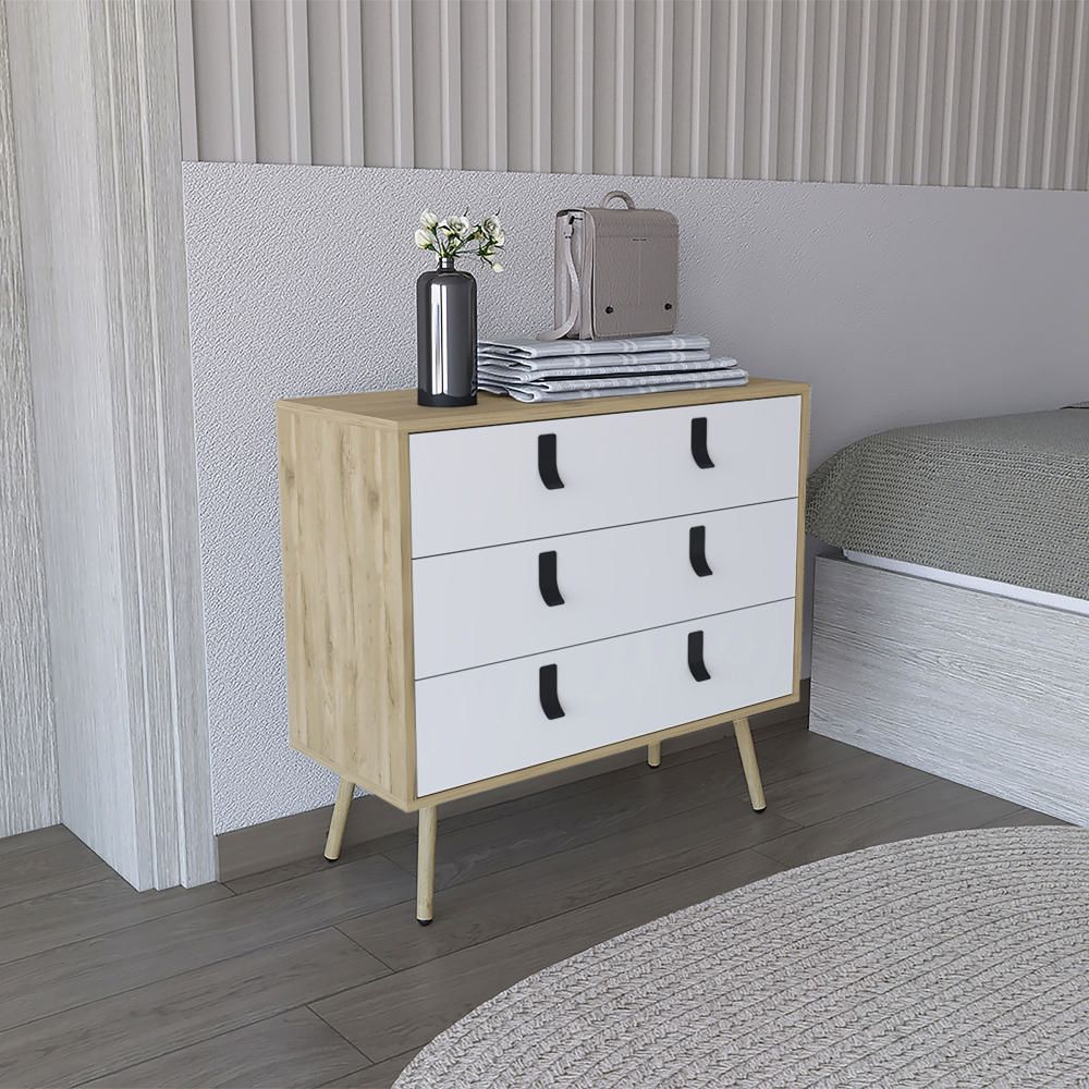 Cómoda Huna - Macadamia / Blanco Mqz