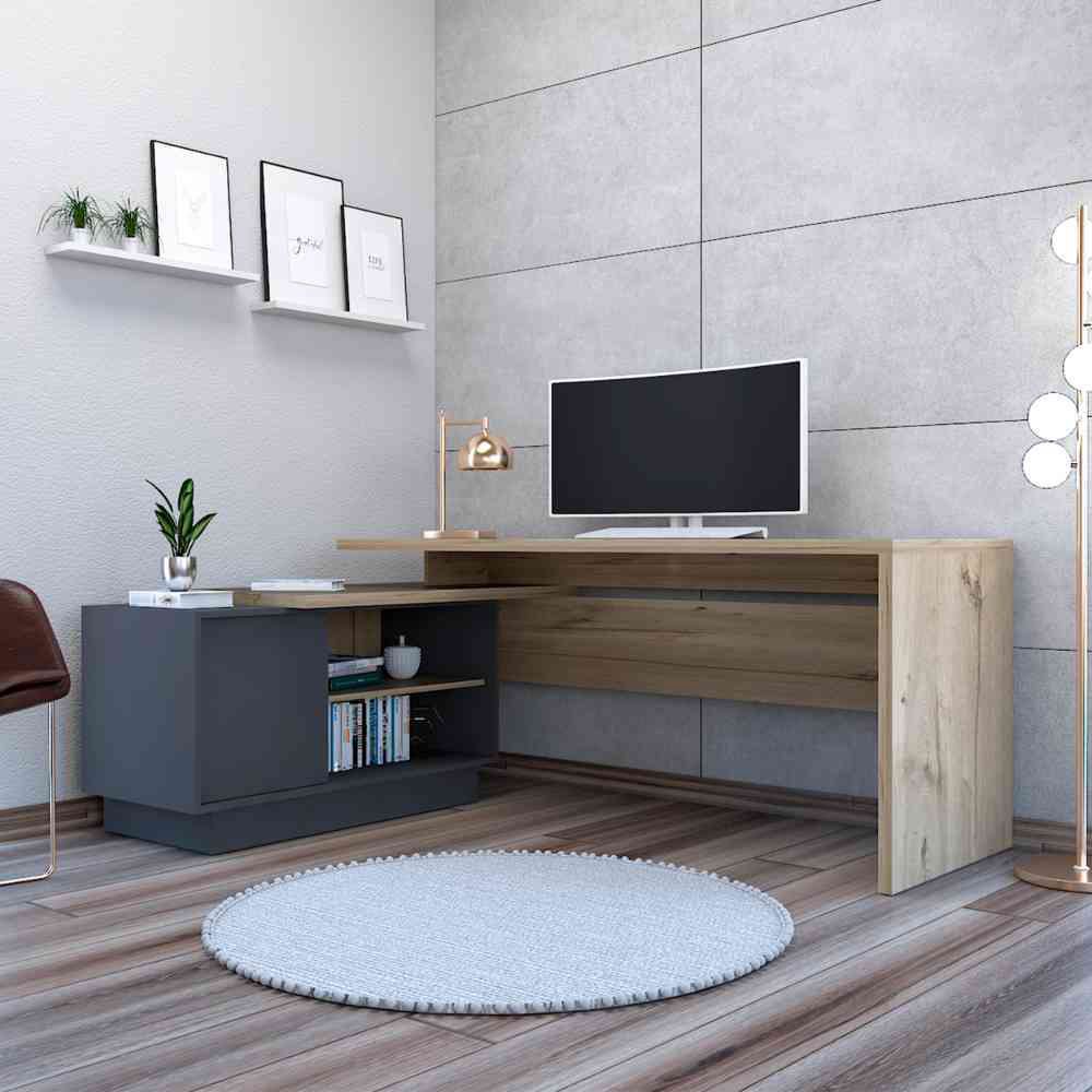 Escritorio Office 14 - Duna / Plomo