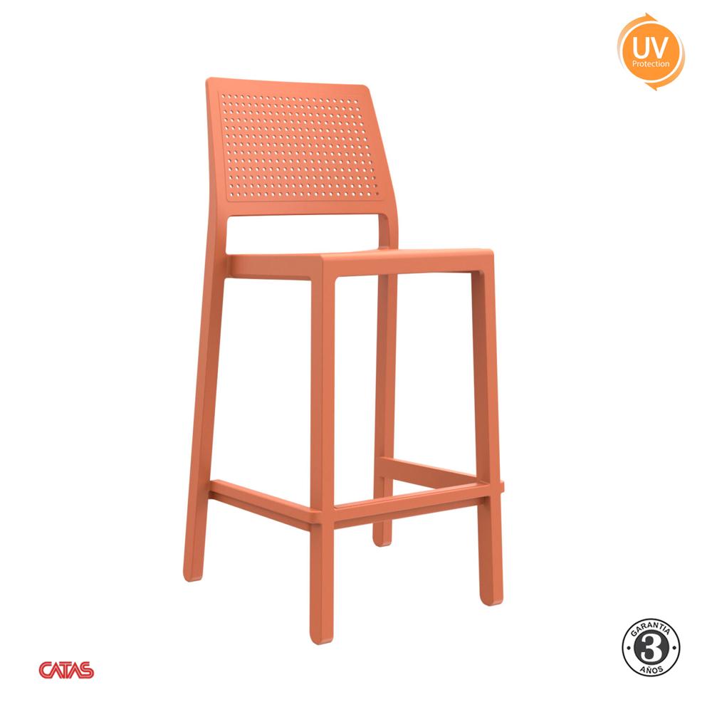 Silla Para Bar Emi 65 Cm. Butaca Terracota Althea Confort
