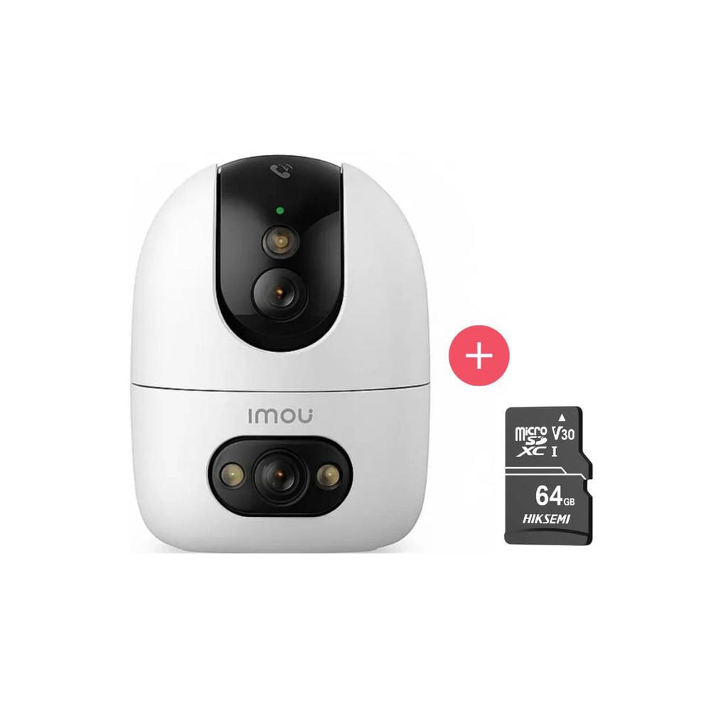Cámara WiFi Interior IMOU Ranger Dual 10MP + Micro SD 64GB con Doble Lente y Movimiento Pan/Tilt