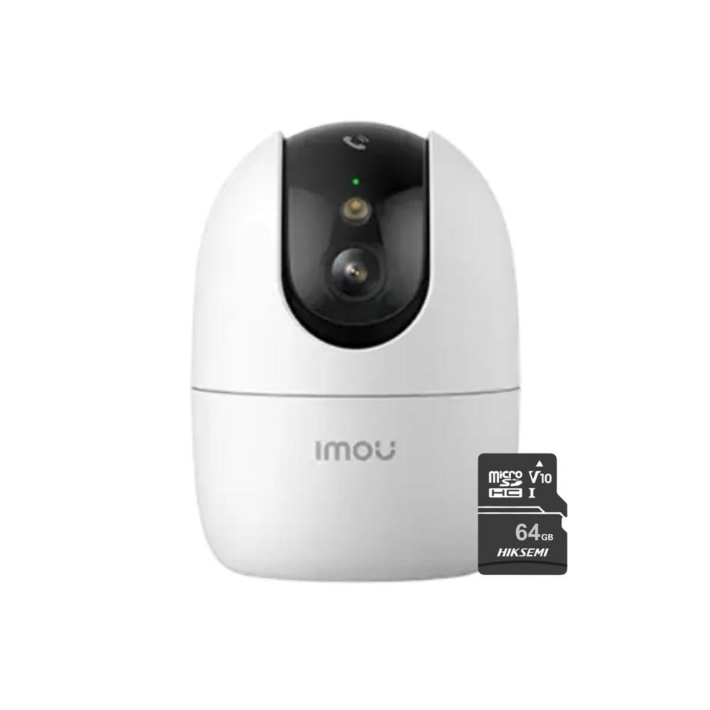 Cámara seguridad WiFi IMOU Ranger 2 Pro 2K 3MP + Micro SD 64GB para interiores Botón de llamada