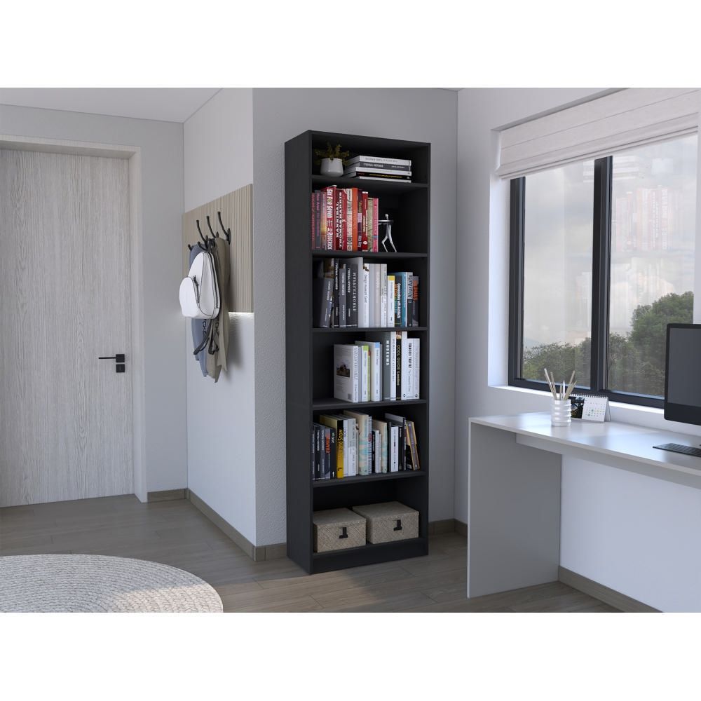 Combo Home Estante 5 Repisas + Complemento - Wengue