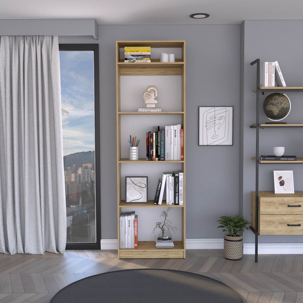 Combo Home Estante 4 Repisas + Complemento - Macadamia