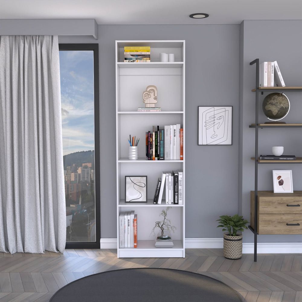 Combo Home Estante 4 Repisas + Complemento - Blanco