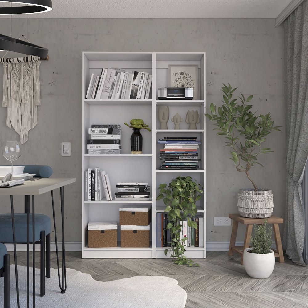 Combo Home Estante 62cm + Estante 45cm- Blanco