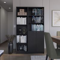 Combo Home Estante 45cm + Estante 2 Puertas - Wengue