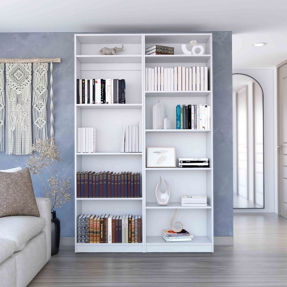Combo Home 2 Estantes + Complemento - Blanco